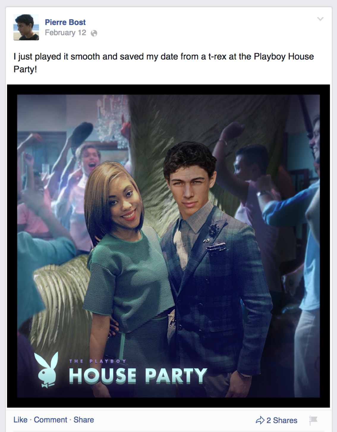 facebook post generated party picture